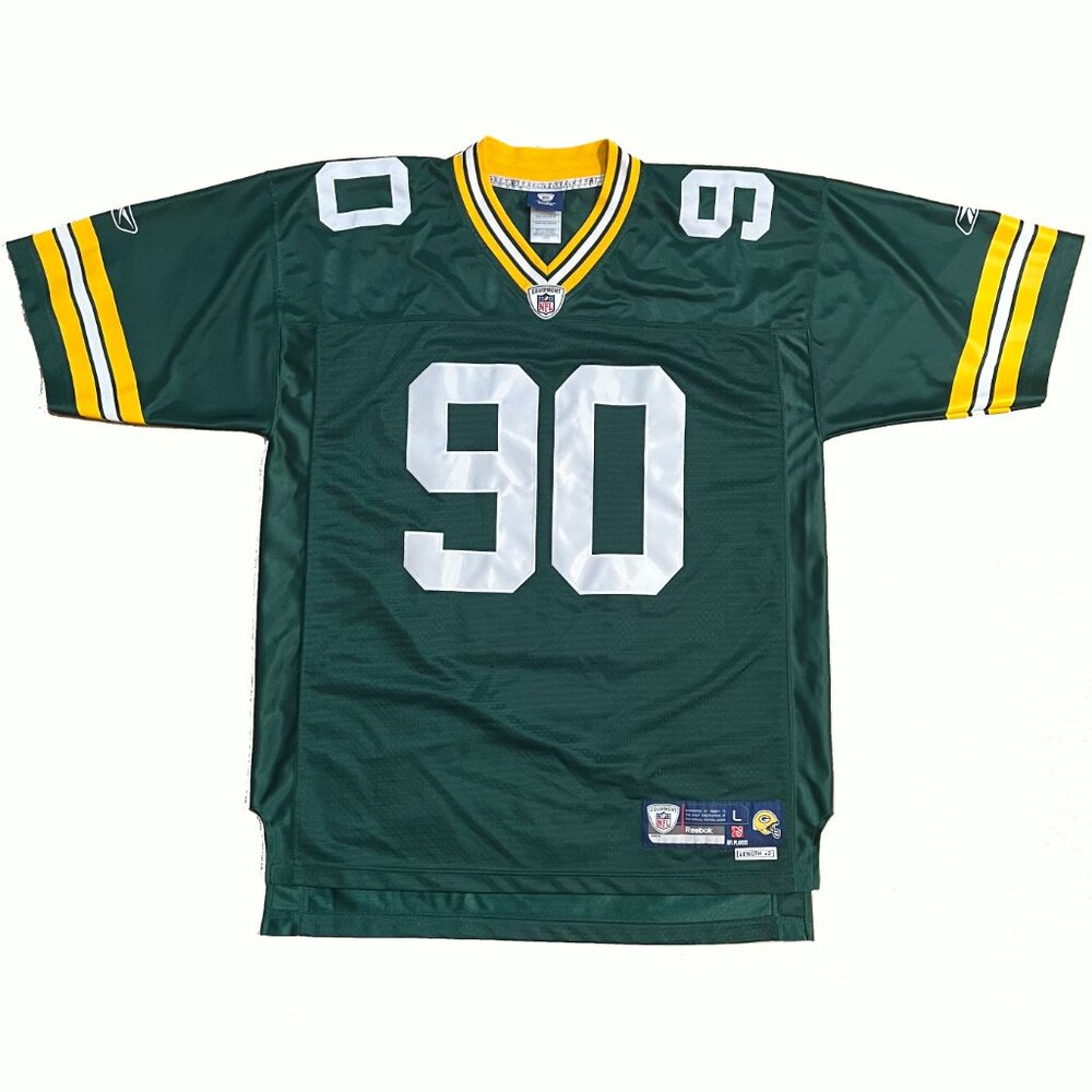 Reebok On Field BJ Raji Green Bay Packers NFL Jersey #90 Size L